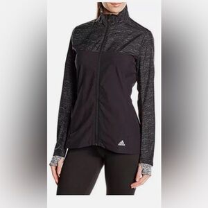 adidas Black Heathered Full-Zip Women's Jacket